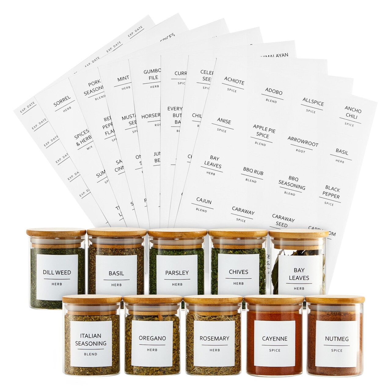 Spice on sale jar stickers